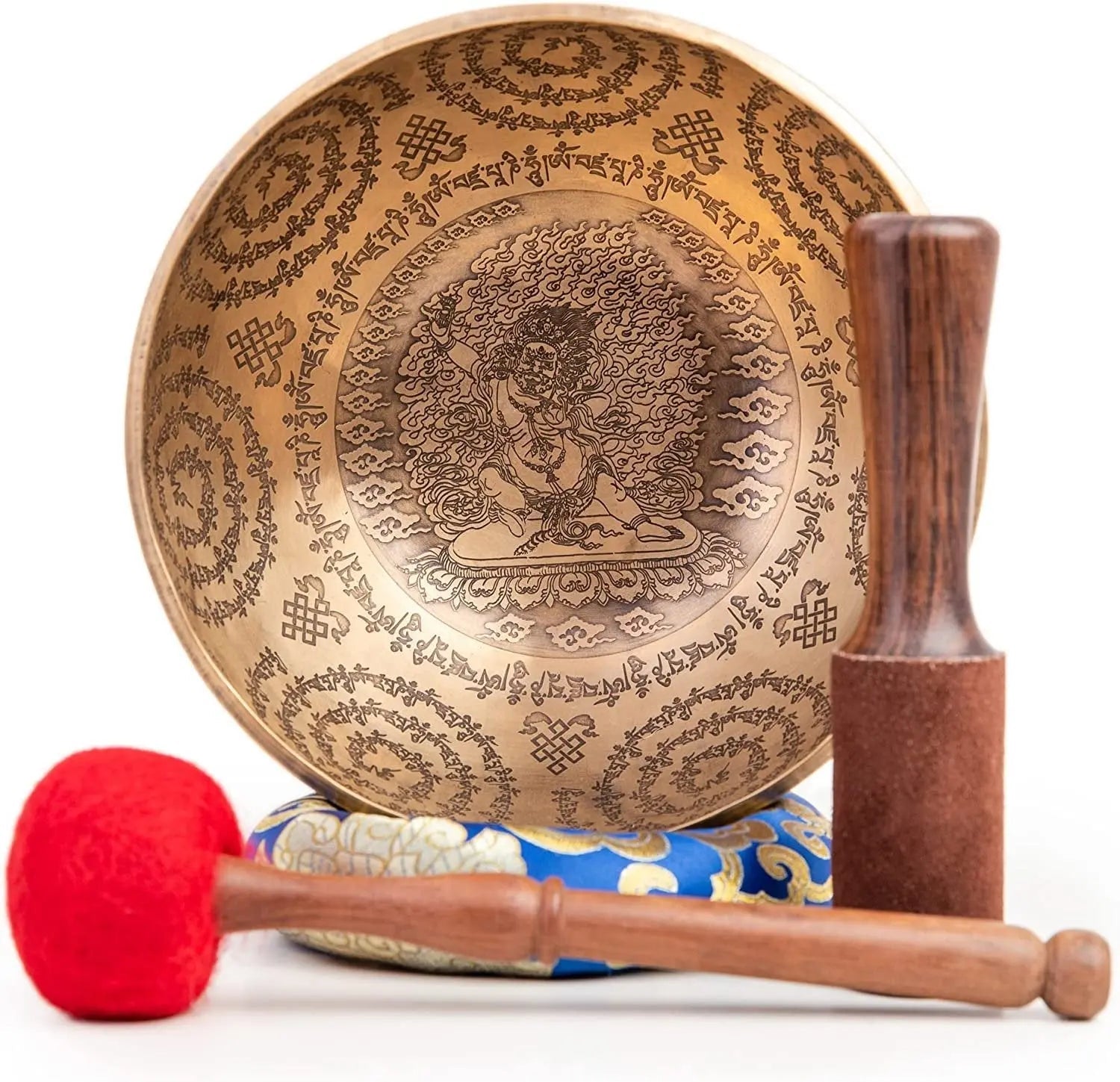 Master Healing Tibetan Singing Bowl Set for Sound Bath & Chakra Meditation - 9-Inch"