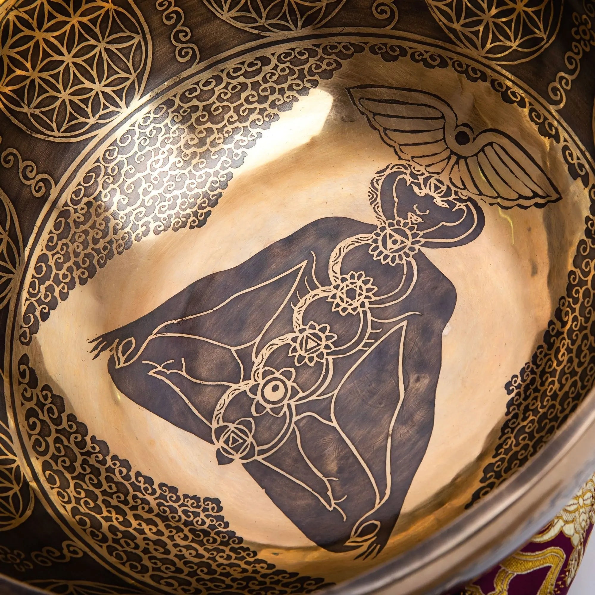 12-Inch Handmade Tibetan Singing Bowl Set – Kundalini Healing, Yoga & Sound Bath