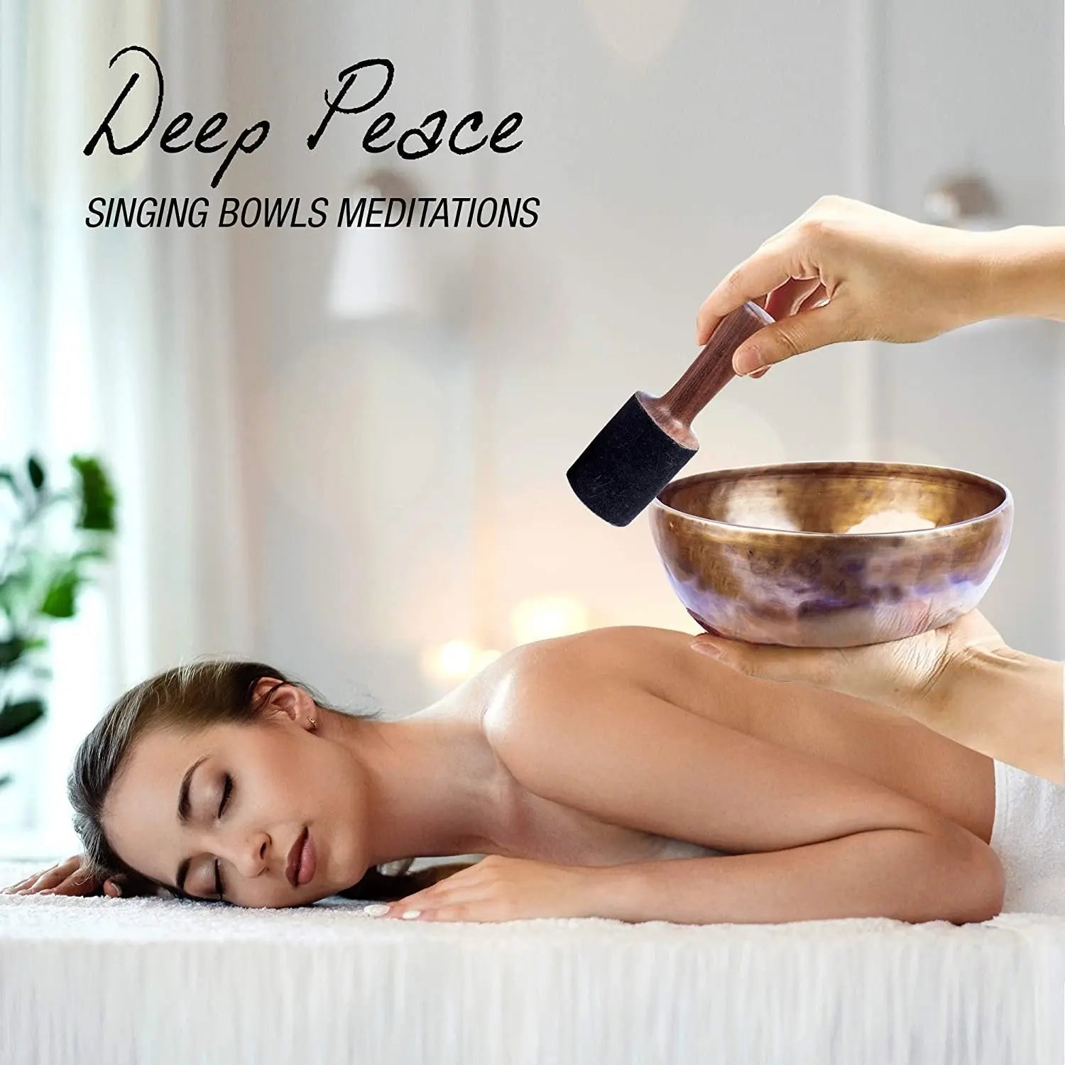 9-Inch Tibetan Antique Singing Bowl Set