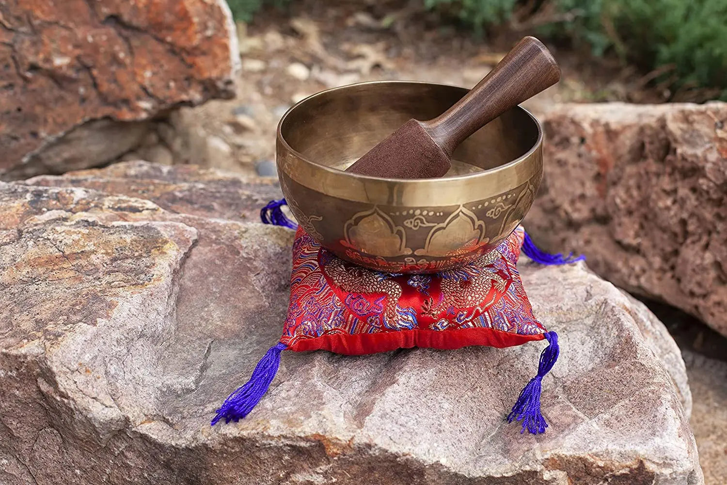 Sacred Mantra 7-Inch Tibetan Singing Bowl