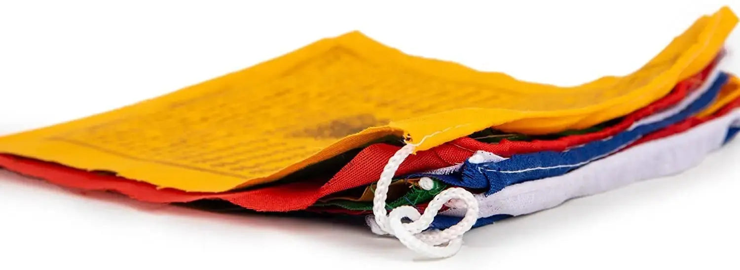 Mixed Deity Tibetan Prayer Flags - Handmade 7.4'' x 7.4'' Windhorse Outdoor Decoration [10 Flags]